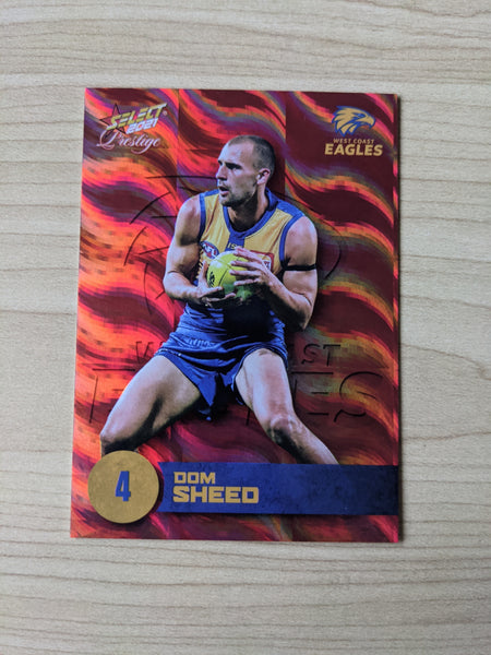 2021 AFL Select Prestige Red Parallel West Coast Dom Sheed 44/210