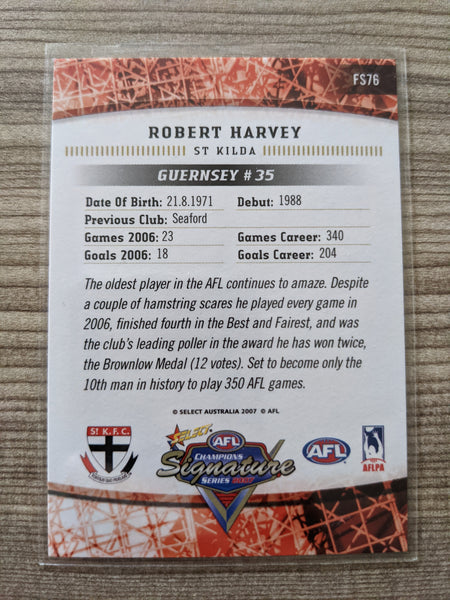 AFL 2007 Select Champions Robert Harvey St Kilda Foil Signature