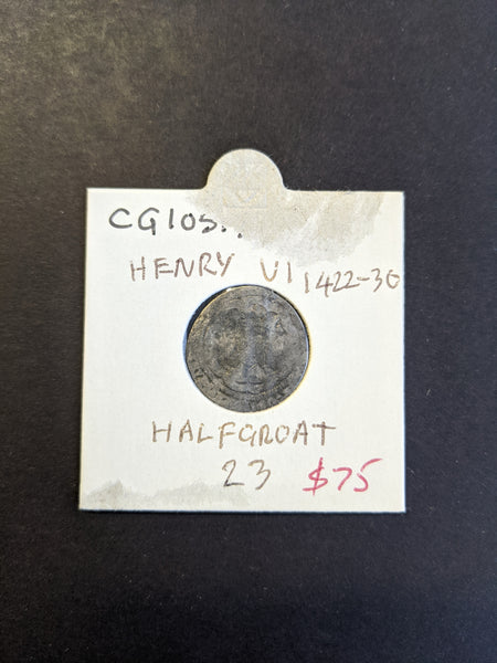Great Britain 1422-30 Henry VI Silver Half Groat