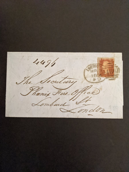 GB Great Britain 1856 Liverpool Spoon Cover