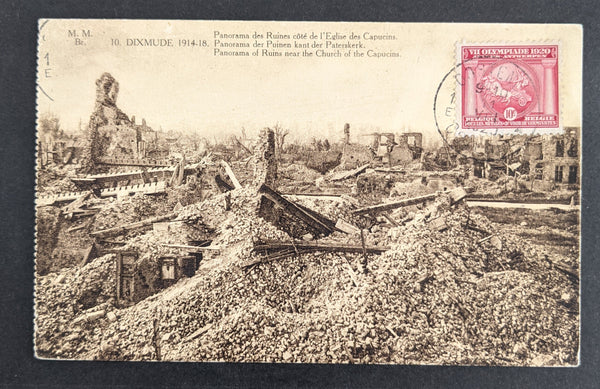 Olympics 1920 Olympic Games Antwerp Belgium Postmark on Postcard