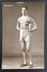 France 1924 Paris Olympic Games Athlete Portrait Postcard Wilheme
