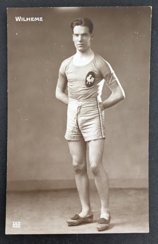France 1924 Paris Olympic Games Athlete Portrait Postcard Wilheme