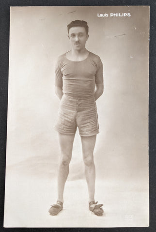 France 1924 Paris Olympics Olympic Games Postcard Athlete Portrait Louis Philips
