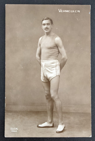France 1924 Paris Olympics Olympic Games Postcard Athlete Portrait Vermeulen