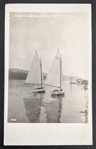 France 1924 Paris Olympic Games Postcard Yachting Sailing