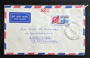 Australia 1963 Commonwealth Cable Stamp Single Franking on Cover to Netherlands