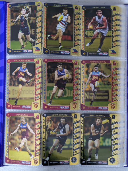 2016 AFL Teamcoach Gold Card Set in Album