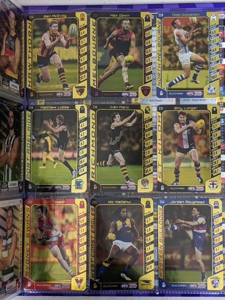 2016 AFL Teamcoach Gold Card Set in Album