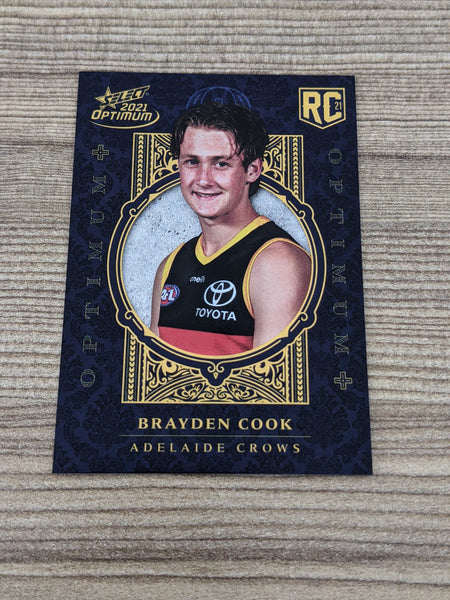 2021 AFL Select Optimum Plus Brayden Cook RC Adelaide Low 8/455