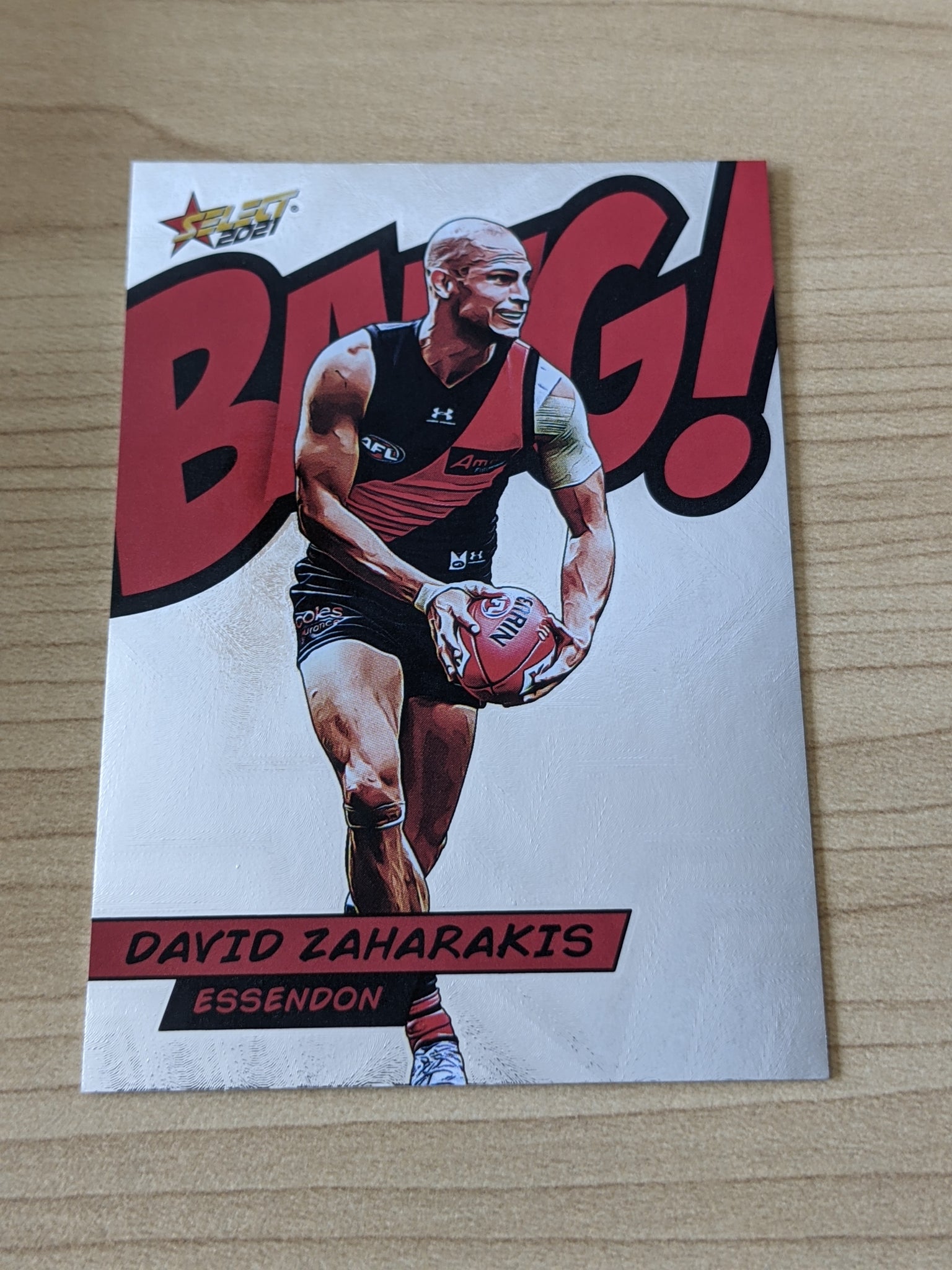 2021 AFL Select Footy Stars Bang David Zaharakis Essendon