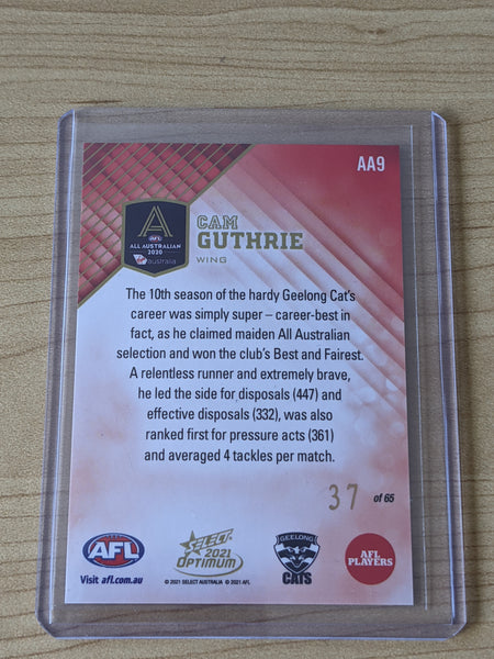 2021 AFL Select Optimum All Australian Cam Guthrie Geelong 37/65