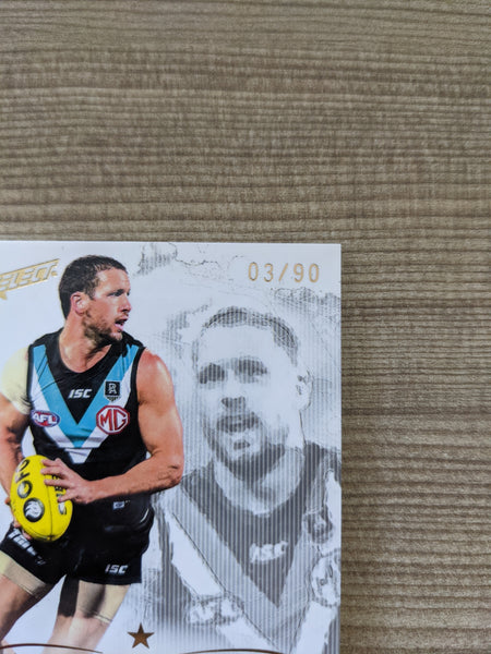 2021 AFL Select Supremacy Gold Base Travis Boak Port Adelaide 03/90