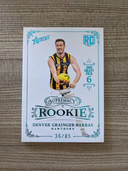 2021 AFL Select Supremacy Rookie Denver Grainger-Barras Hawthorn 36/85