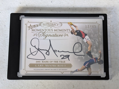 2021 AFL Select Supremacy Momentous Moments Signature Gary Moorcroft