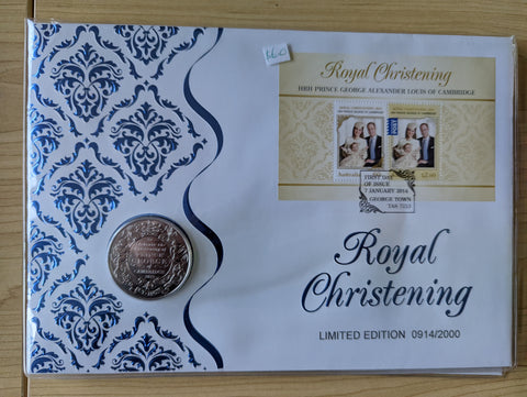 GB Great Britain Australia Joint Issue 2014 Royal Christening PNC HRH Prince George