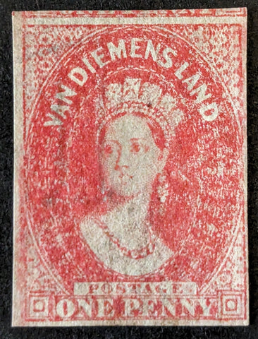 Australian States Tasmania SG 29 1d Carmine Stamp