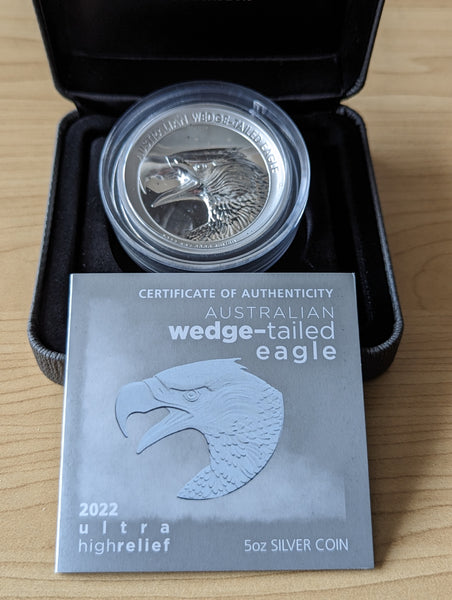 2022 Perth Mint 5oz Wedge-Tailed Eagle Silver Ultra High Relief