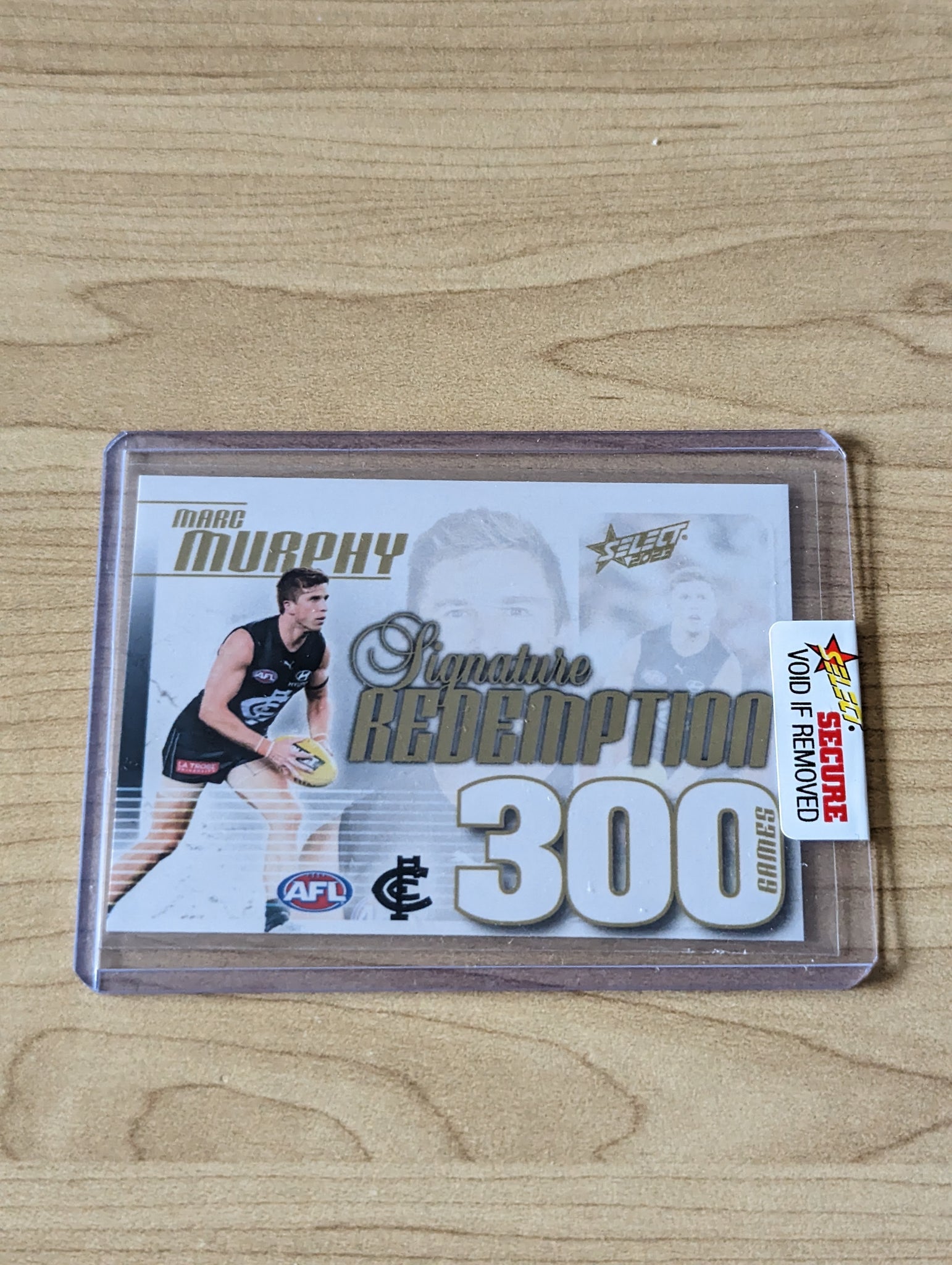 2023 AFL Footy Stars 300 Game Case Signature Marc Murphy Carlton