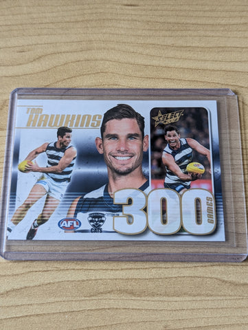 2023 AFL Footy Stars 300 Game Case Card Tom Hawkins Geelong