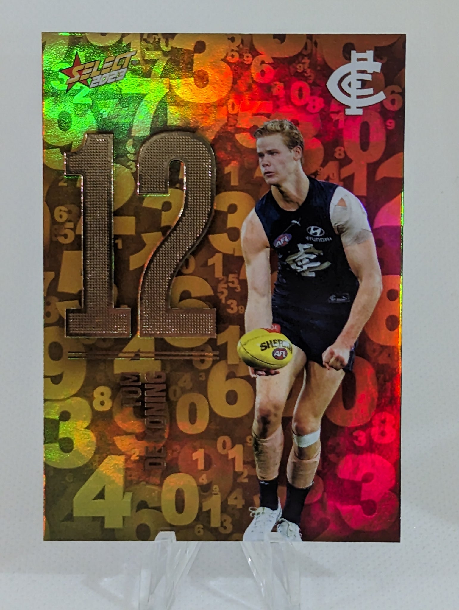 2023 AFL Footy Stars Numbers Tom De Koning Carlton