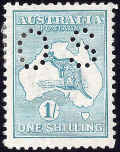 Australia SG O25 1/- Kangaroo OS MLH