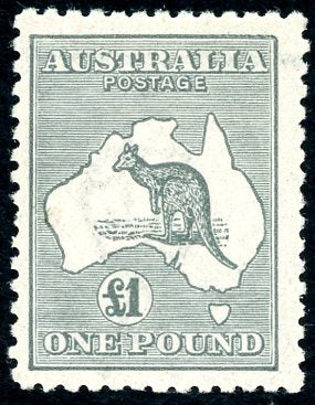 Australia SG 75 £1 One Pound Grey Kangaroo MUH