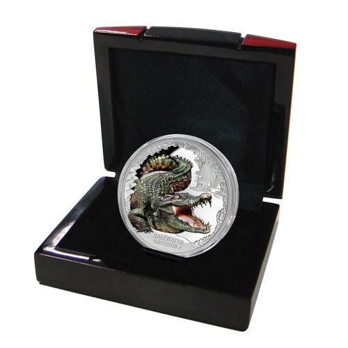 Tuvalu 2017 Remarkable Reptile Saltwater Crocodile 1oz 999 Silver Proof Coin Box Cert