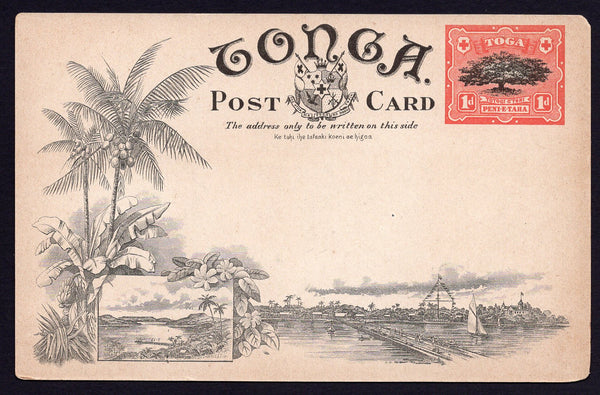 Tonga Toga 1d Stamp Stripping Bark for Tappa Making Tonga Postcard Mint