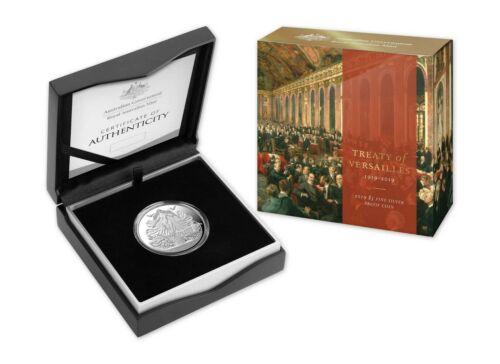 2019 Royal Australian Mint $5 Treaty Of Versailles 1oz .999 Silver Proof Coin