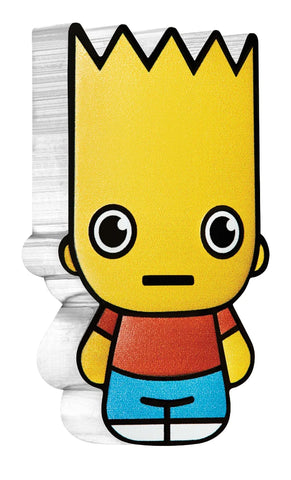 Australia 2022 Perth Mint The Simpsons Bart Simpson 1oz Silver Minted Mini Coin