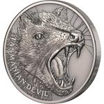 Niue 2019 $1 Tasmanian Devil 1oz 999 Silver Antiqued Coin Box Cert