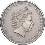 Niue 2019 $1 Tasmanian Devil 1oz 999 Silver Antiqued Coin Box Cert