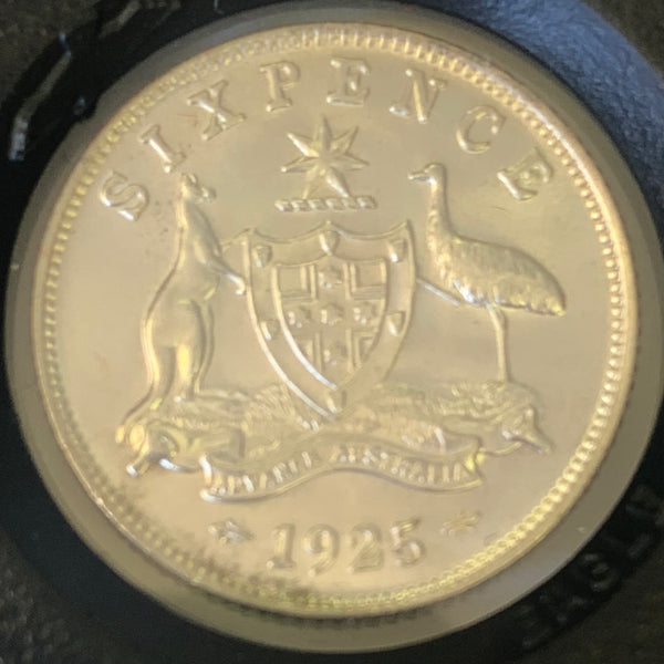 AUSTRALIA 1925 6d Sixpence PCGS MS63 Rare