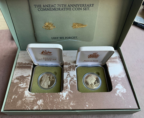 Australia 1990 RAM 75th Anniversary ANZAC Commemorative Coin Set