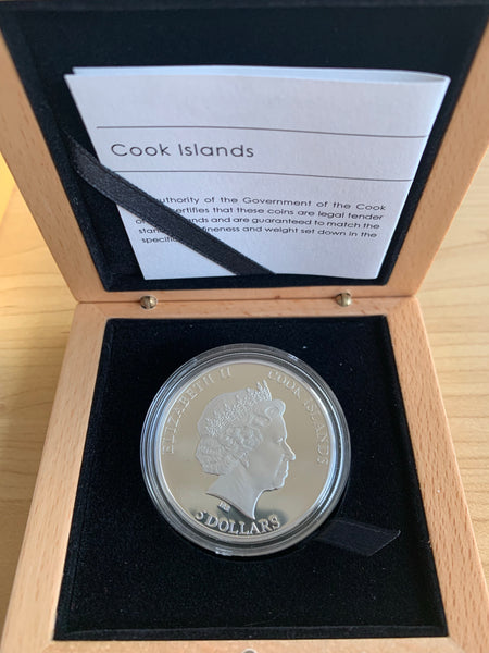 Cook Islands 2012 $5 Pacific Islands Leaders Forum  .999 1oz Coloured Silver Proof Coin