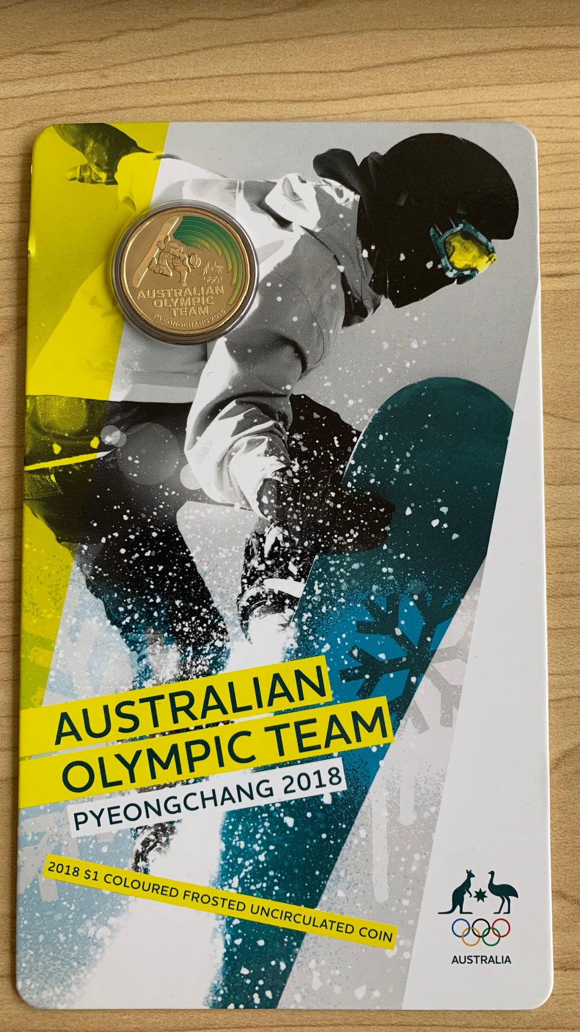 2018 RAM $1 Australian Winter Olympic Team Pyeongchang Uncirculated Coin