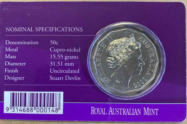 2006 Australia 50c Fifty Cents 80th Birthday Queen Elizabeth Uncirculated Coin