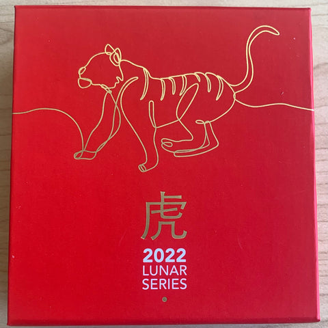 2022 Australian Year of the Tiger $1 1/2oz Silver Ingot Proof Coin