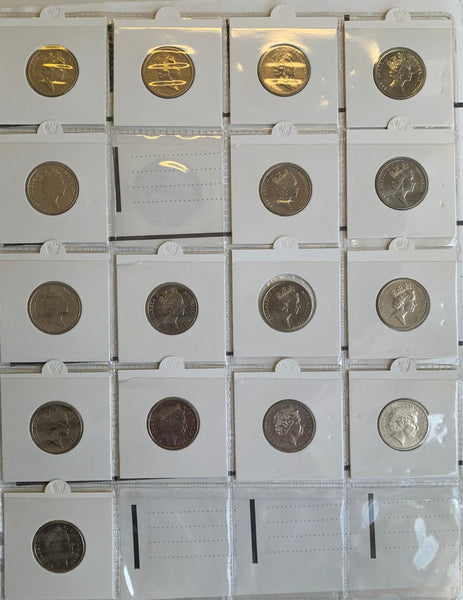 Australian 1966 to 2002 10c uncirculated Coin Collection