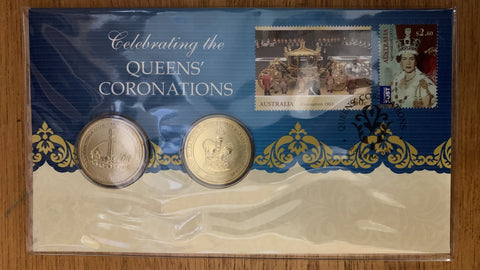 2013 Queen Elizabeth Coronation Anniversary 2 x $1 PNC 1st Day Issue