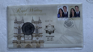 Australian 50c Royal Wedding PNC 1st Day Issue Melbourne APTA 23rd-24th July 2011 Overprint