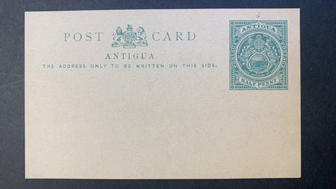 Antigua Halfpenny Green Post Card Mint