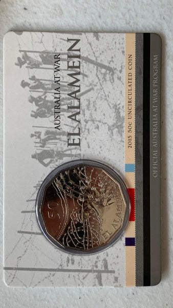 Australia 2014 Royal Australian Mint Fifty Cents 50c Australia at War El Alamein Coin