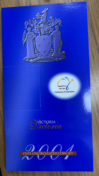 2001 Centenary of Federation Victoria 20c, 50c & $1 uncirculated Folder