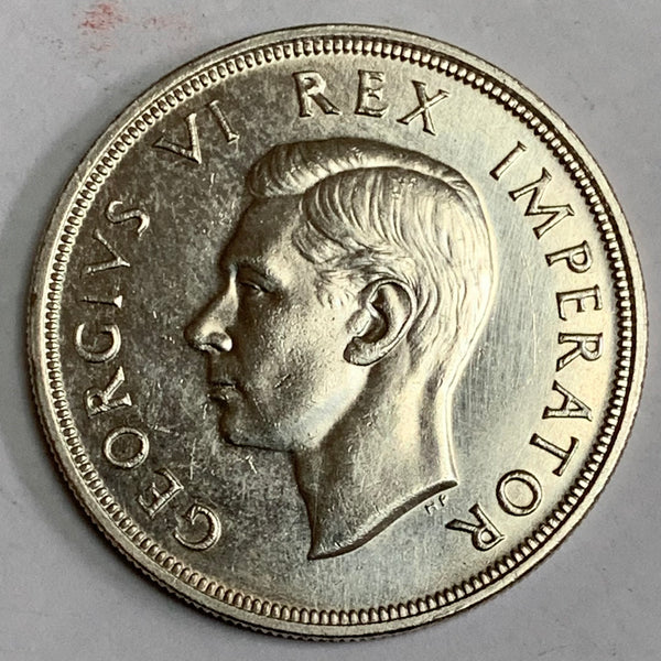 South Africa 1947 Crown 5/-  Shillings  Silver.