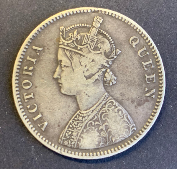 India 1862 Queen Victoria Silver Rupee