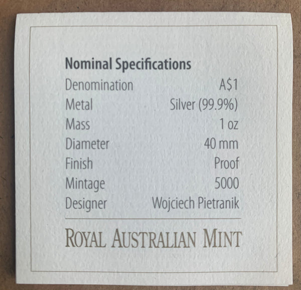 Australia 2010 Royal Australian Mint $1 Kangaroo At Sunset F15 Privy Mark .999 Silver Proof Coin