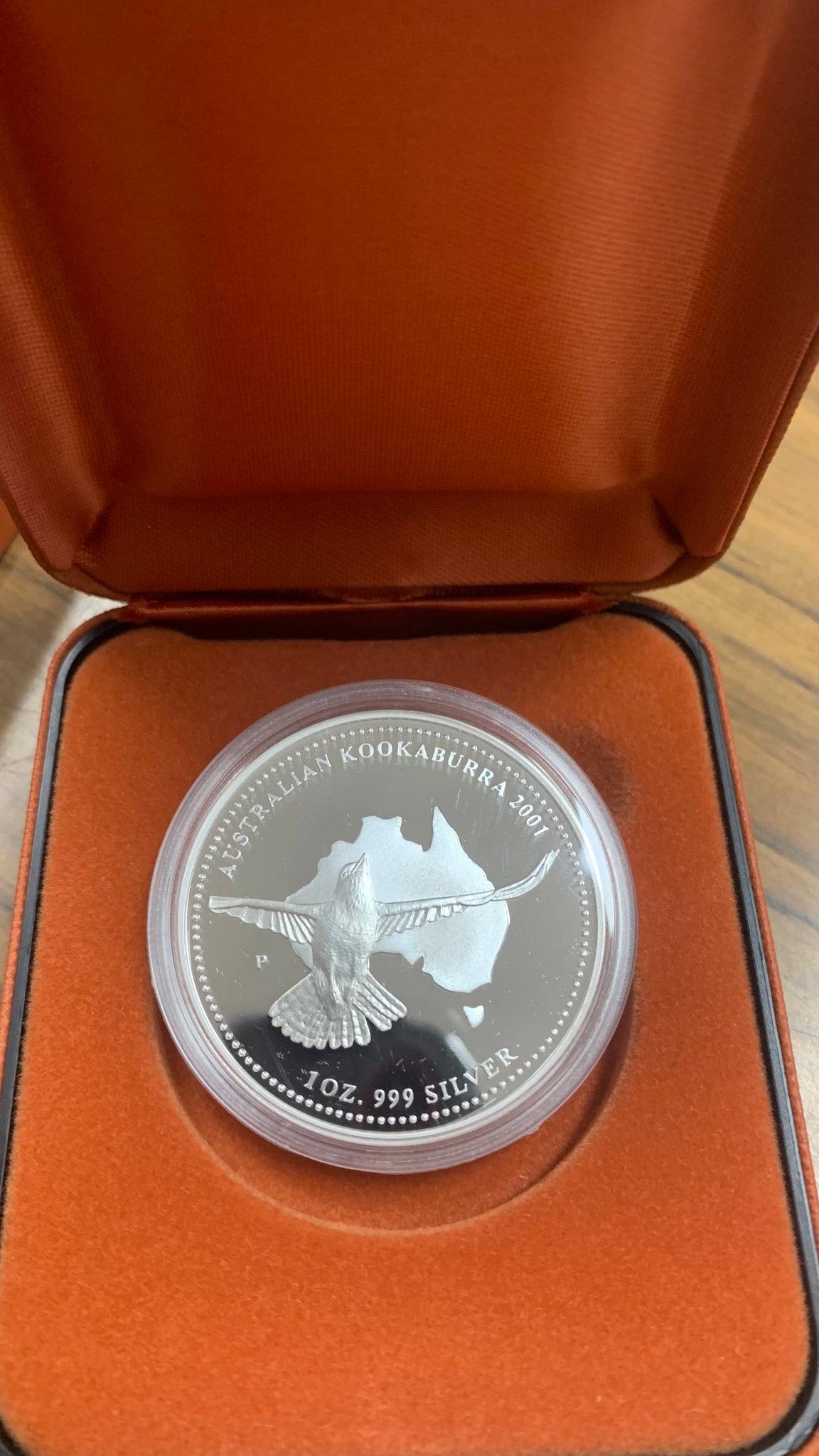 Australia 2001 Perth Mint $1 The Australian Kookaburra 1oz 999  Silver Proof Coin