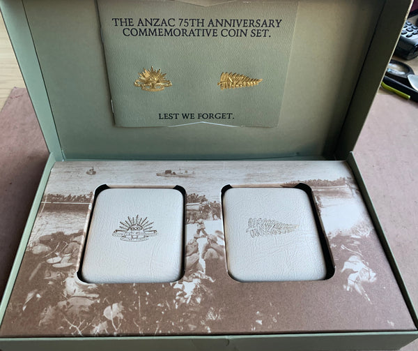 Australia 1990 RAM 75th Anniversary ANZAC $5 Commemorative Coin Set